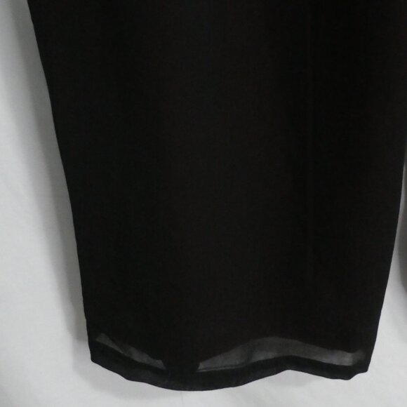 Black Textured Sheer Pants | xxxl | Stretchy Waistband | Drawstring | Lined - Picture 15 of 16